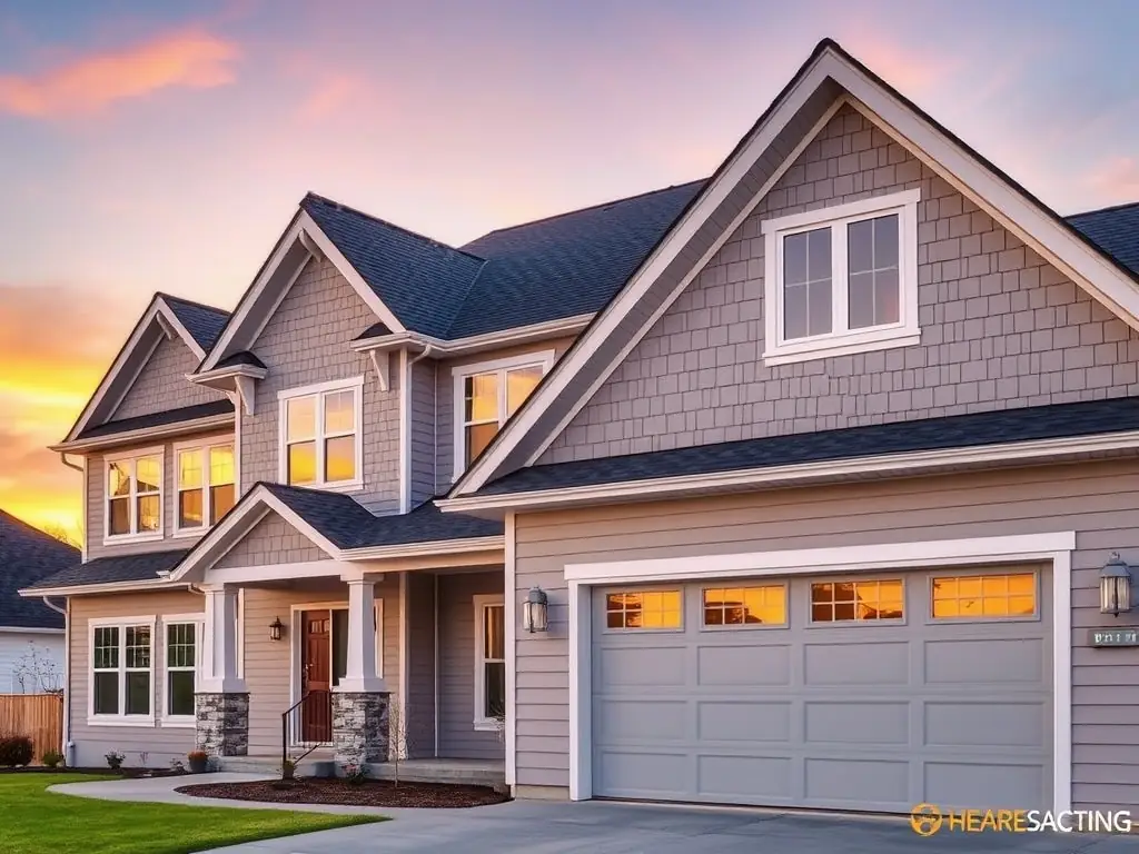 A newly sided house with a modern gray siding, highlighting the aesthetic appeal and protective benefits of T & T Contractors' siding installation services.
